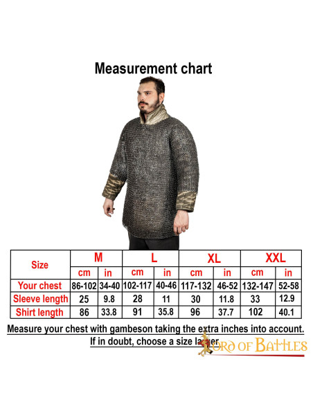 Cota de malha de aço inoxidável...
