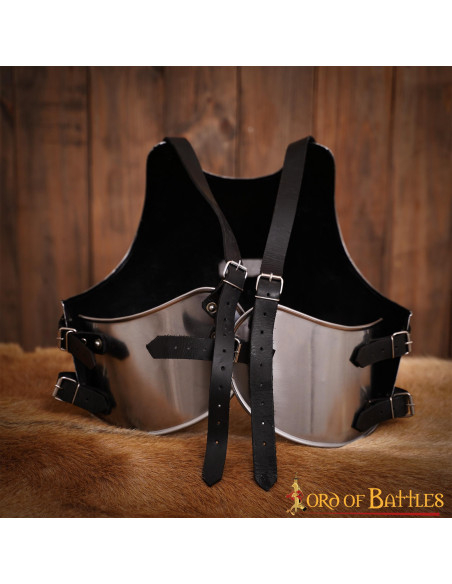 Couraça medieval em aço para...
