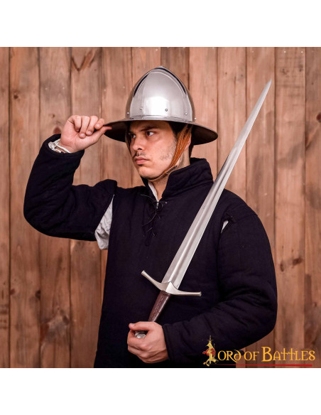 Capacete Chaleira Medieval em aço,...