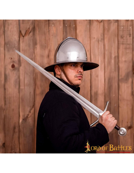 Capacete Chaleira Medieval em aço,...