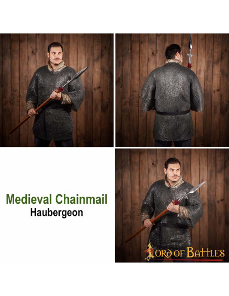 Cota de malha em aço macio, anéis...