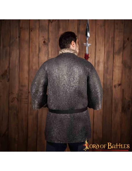 Cota de malha em aço macio, anéis...