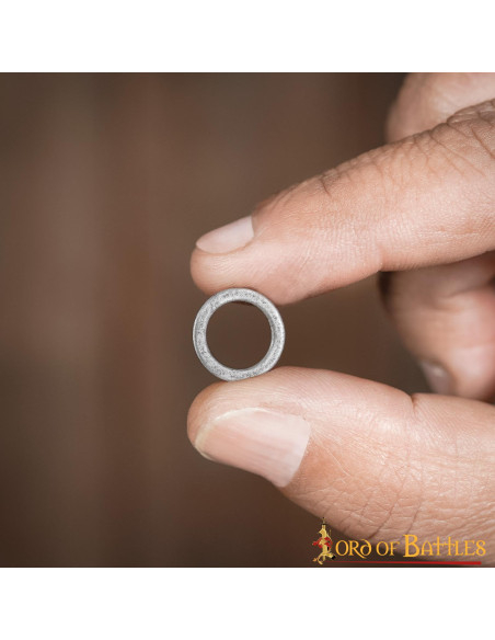 Anéis planos sólidos de aço polido, 9 mm