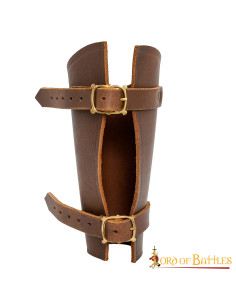 Pulseira medieval de couro para arqueiro, mão direita 2