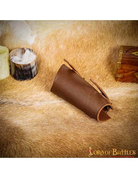 Pulseira medieval de couro para...