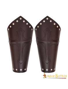 Símbolo medieval de braçadeiras de couro da Santa Cruz