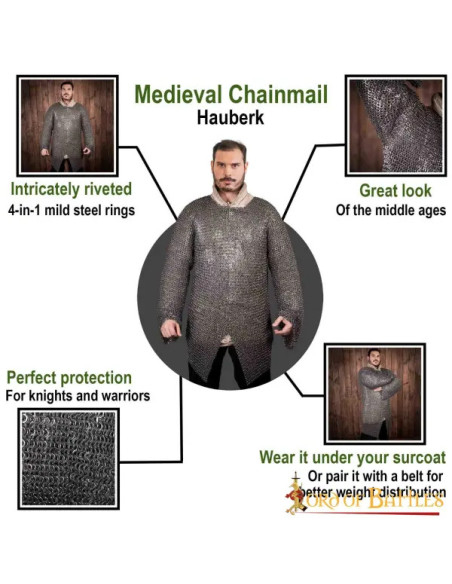 Anéis planos rebitados com cota de...