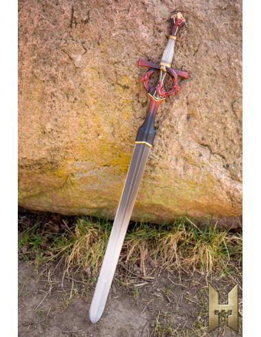 Espada fantástica Highborn Série Stronghold cor vermelha (113 cm.)