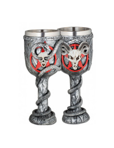 Copo de caveira de carneiro gótico demoníaco medieval...