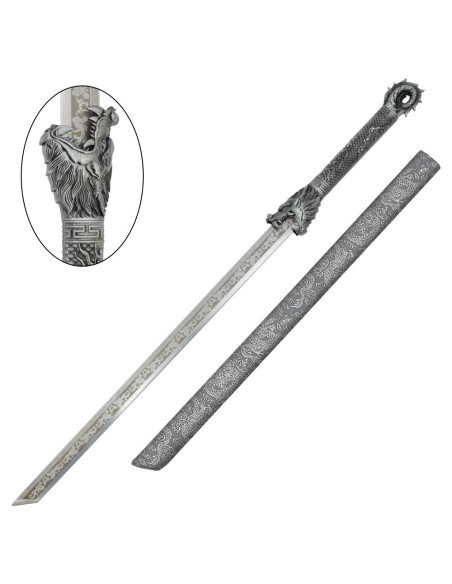 Espada tradicional do dragão chinês,...