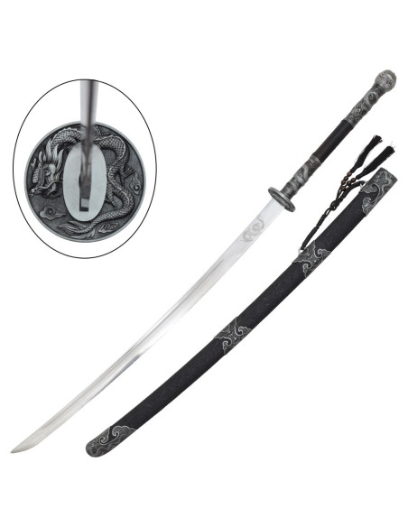 Espada tradicional do dragão chinês,...