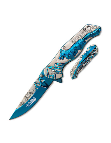 Faca lobo de dois tons RainBlue (21 cm.)