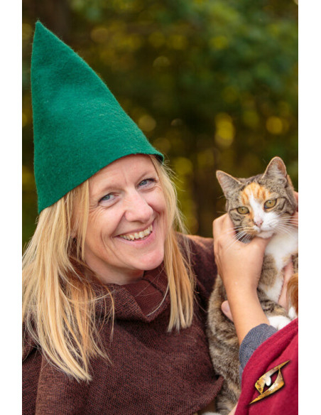 Chapéu Fantasy Gnome, lã verde