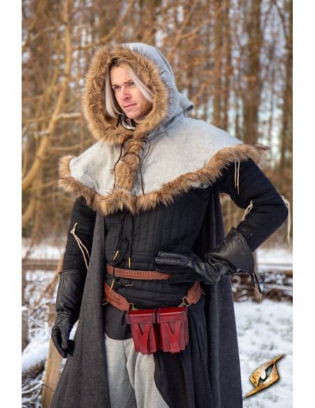 Bolsa de cinto medieval de couro...