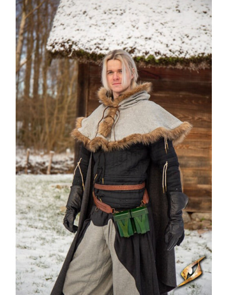 Bolsa de cinto medieval de couro...