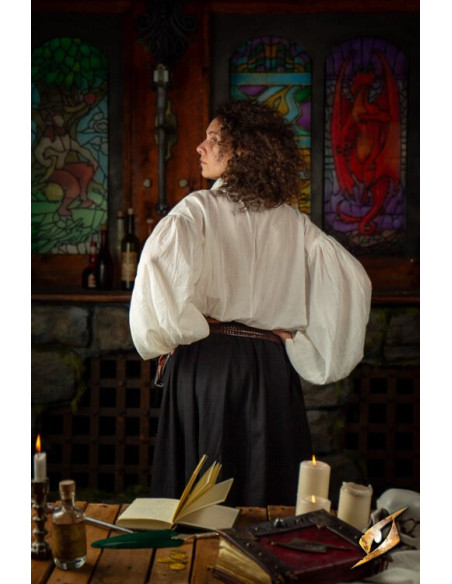 Camiseta de esgrima enrugada, branca