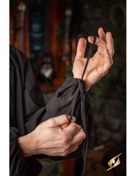 Camiseta de esgrima enrugada, preta