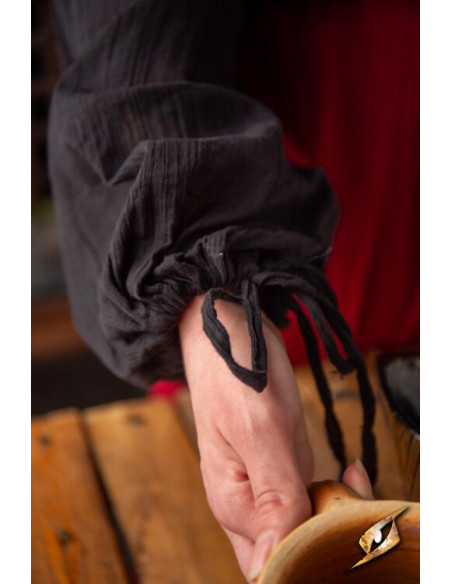 Camiseta de esgrima enrugada, preta