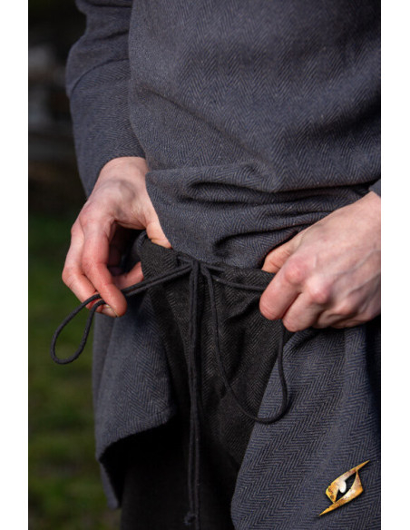 Calça de lã Viking modelo Ull Rus, preta