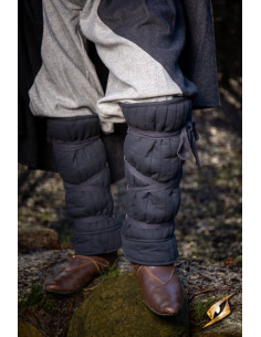 Torresmos acolchoados medievais, pretos