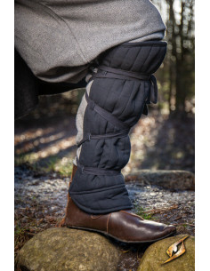 Torresmos acolchoados medievais, pretos 2