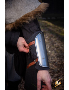 Pulseiras medievais acolchoadas, pretas 2