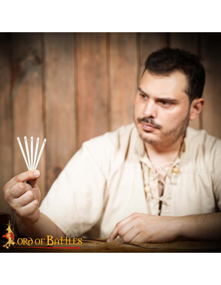 Agulha para bordado medieval em osso...