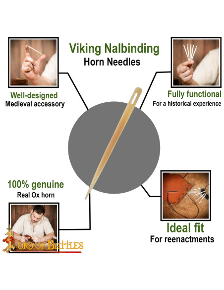 Agulha para bordado medieval em osso...