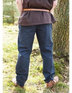 Calça medieval básica modelo Hagen, azul 2