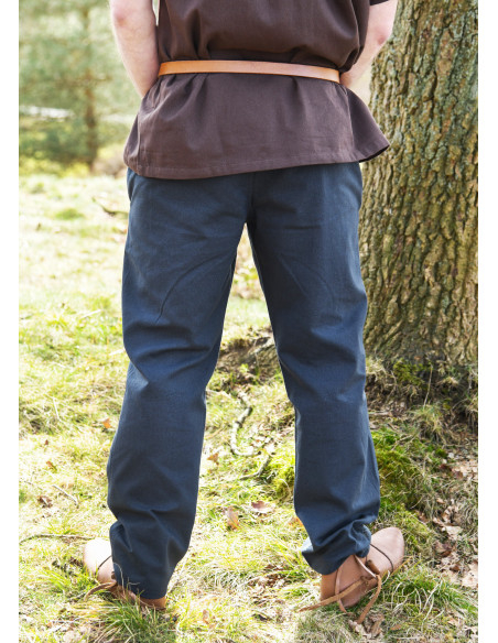 Calça medieval básica modelo Hagen, azul