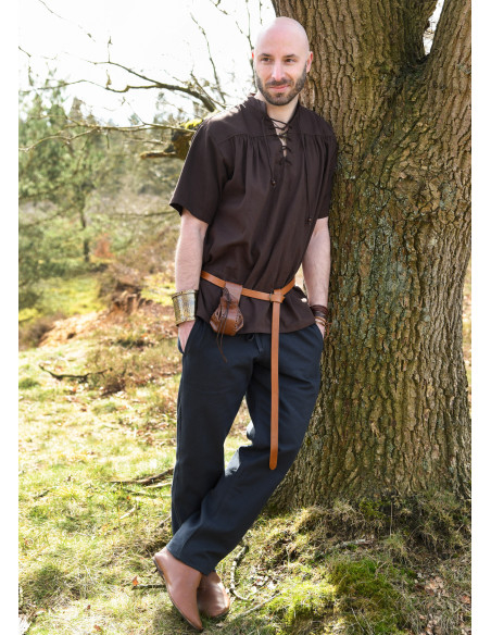 Calça medieval básica modelo Hagen, azul