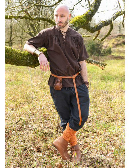 Calça medieval básica modelo Hagen, azul