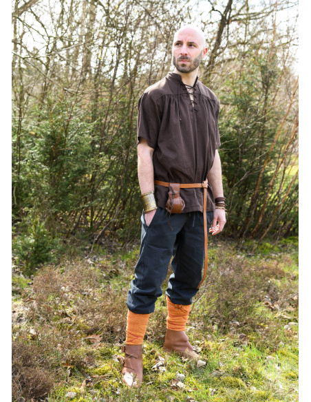 Calça medieval básica modelo Hagen, azul