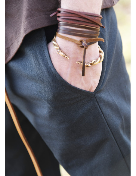 Calça medieval básica modelo Hagen, azul