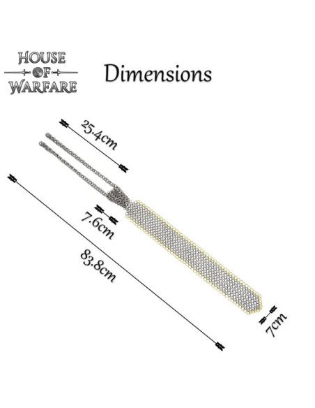 Gravata de cota de malha com anéis de...
