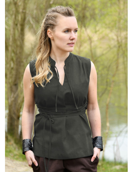 Blusa Viking sem mangas modelo Levke,...