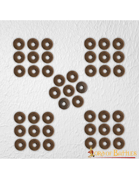 Conjunto de 50 arruelas de latão...