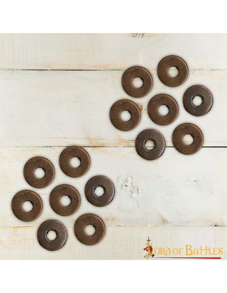 Conjunto de 50 arruelas de latão...