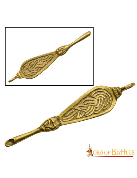 Limpador de ouvidos Viking em latão