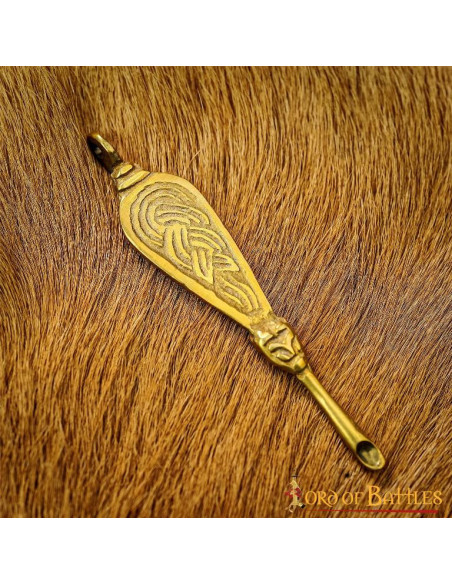 Limpador de ouvidos Viking em latão