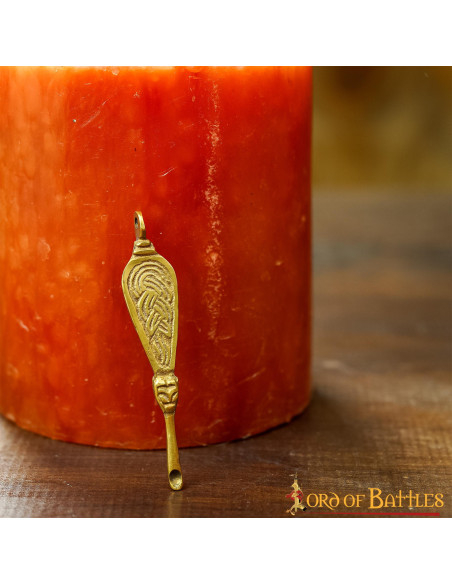 Limpador de ouvidos Viking em latão