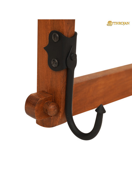 Suporte de madeira com ganchos para...