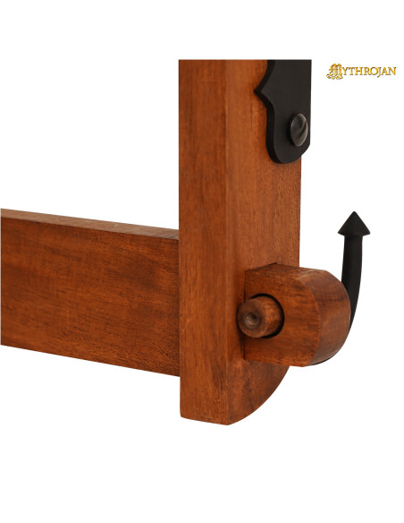 Suporte de madeira com ganchos para...