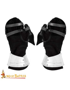 Manoplas medievais em aço modelo Bivalvo (16 g.) 2