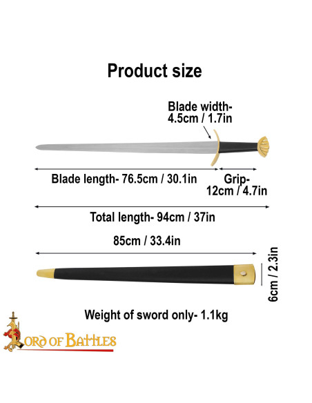 Espada Viking decorativa de cinco...