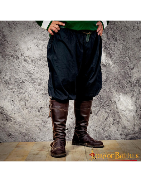 Calça medieval modelo Almogavar, preta