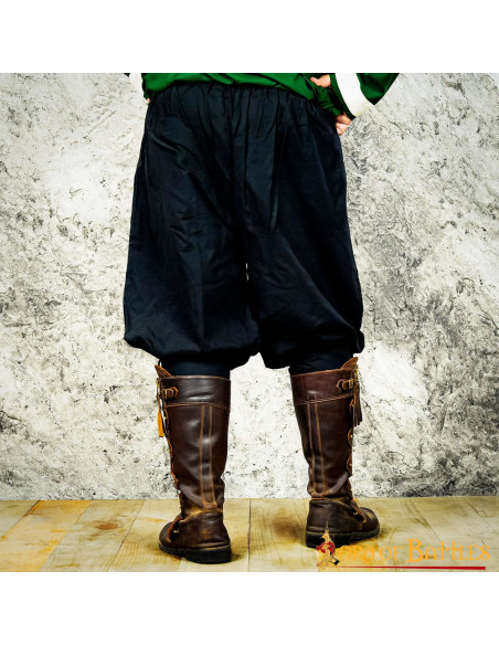 Calça medieval modelo Almogavar, preta