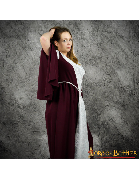 Vestido longo medieval romano modelo...