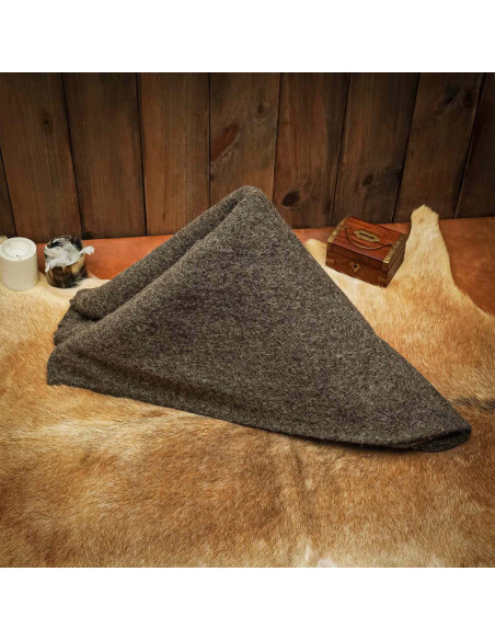 Manta medieval de lã tecida tradicional