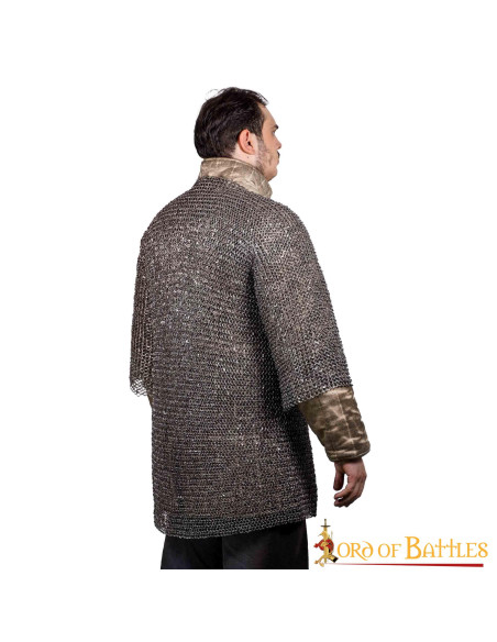 Cota de malha de aço com meia manga...